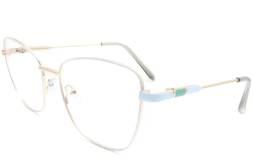 Lunettes papillon en métal bleu #BS2425-0091