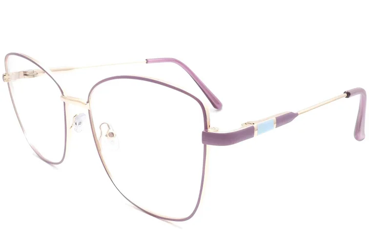 Gafas de metal morado con forma de mariposa #BS2425-0093