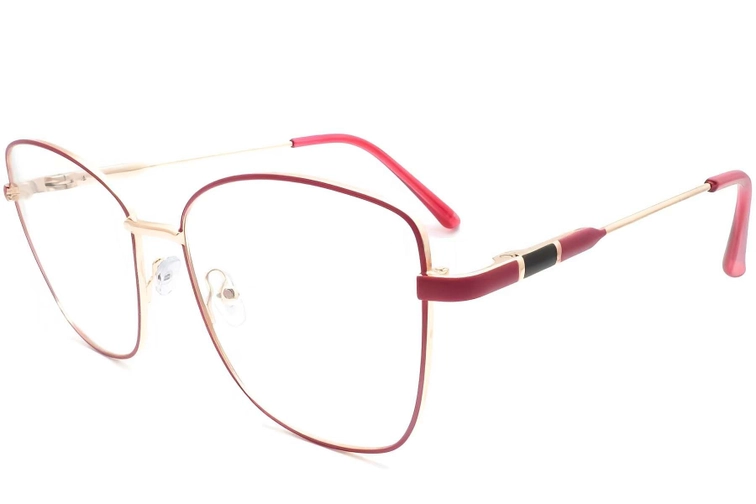 Gafas de metal rojo con forma de mariposa #BS2425-0094