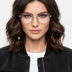 Lunettes papillon en métal rose #BS2425-0097