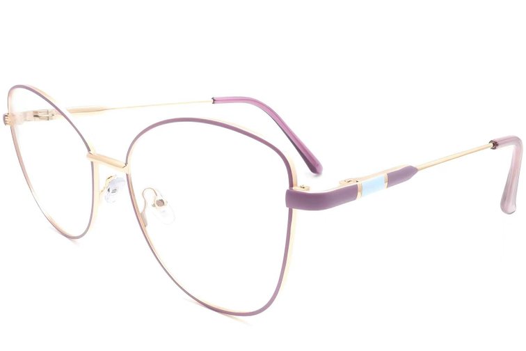 Gafas de metal morado con forma de mariposa #BS2425-0098