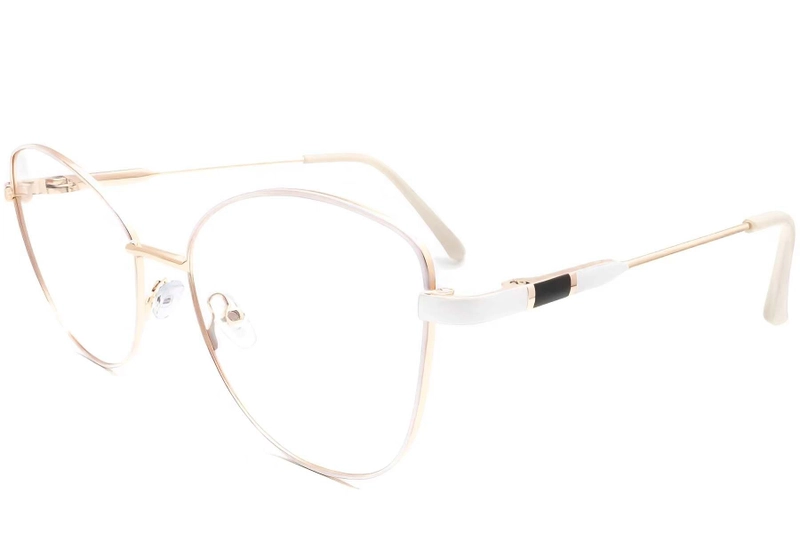 Butterfly White Metal Glasses #BS2425-0100