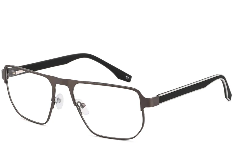Aviator White Metal Glasses #BS2425-0101