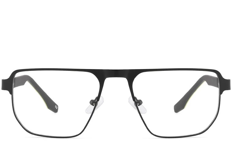 Aviator schwarz aus schwarzem metall #BS2425-0103