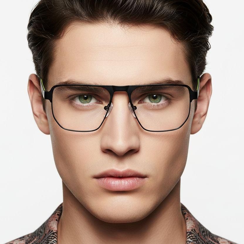 Occhiali da aviatore in metallo blu #BS2425-0103