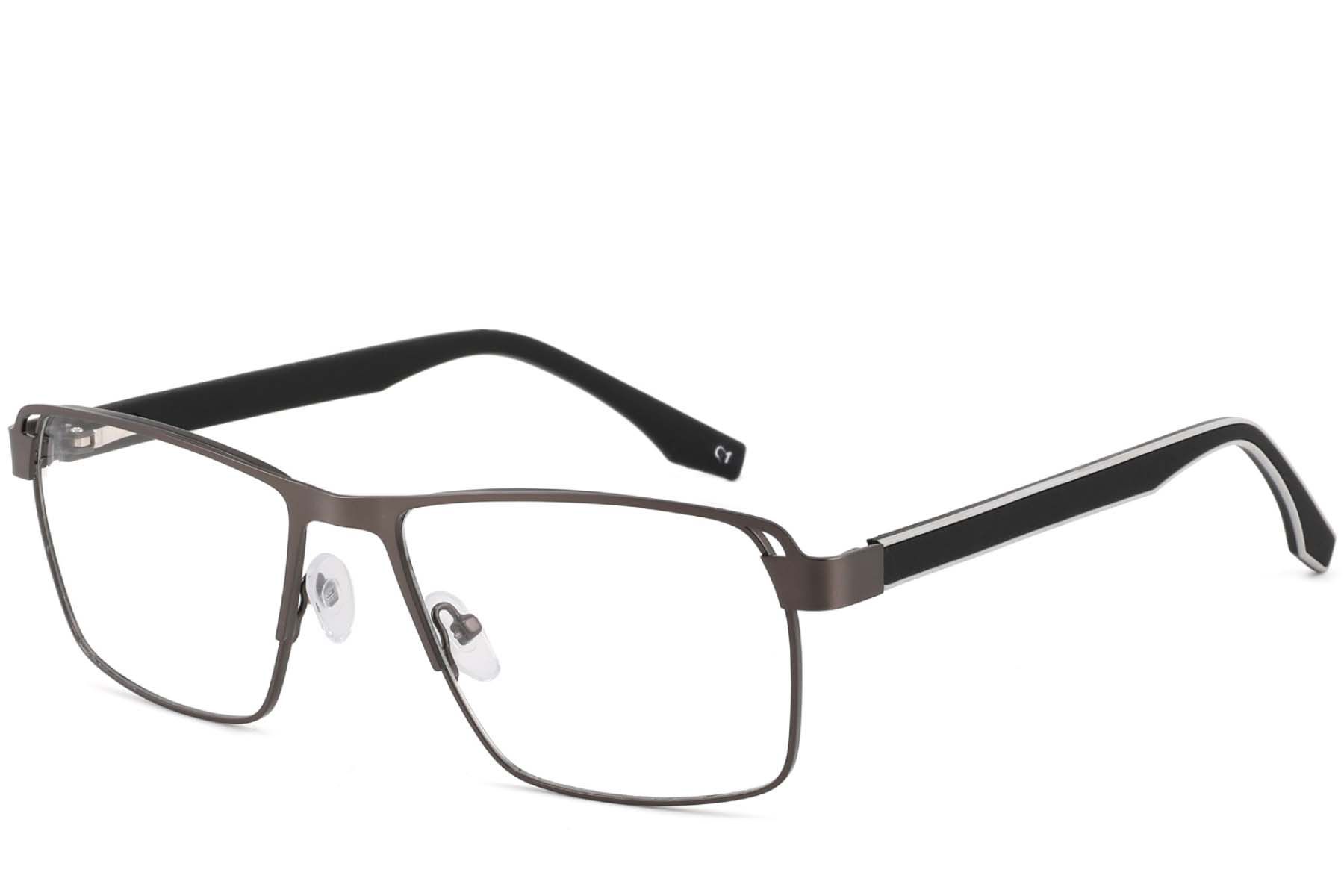 Rectangular White Metal Glasses #BS2425-0106