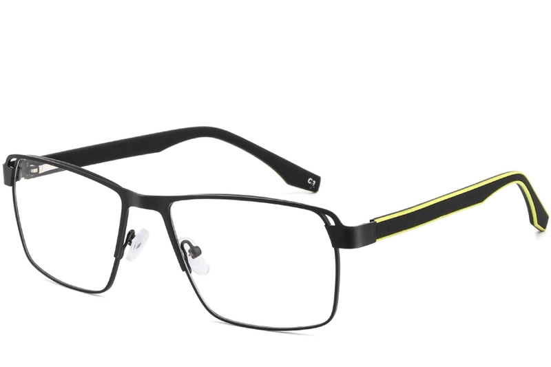 Rectangular Yellow Metal Glasses #BS2425-0108