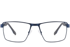 Rectangular Blue Metal Glasses #BS2425-0110