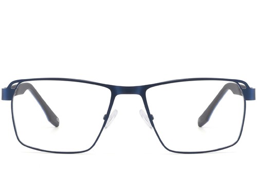 Rectangular Blue Metal Glasses #BS2425-0110