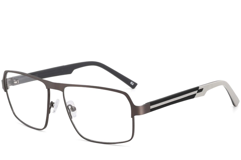 Rectangular White Metal Glasses #BS2425-0111