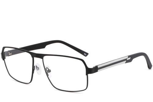 Rectangular Grey Metal Glasses #BS2425-0113