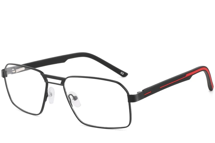 Occhiali da aviatore in metallo rosso #BS2425-0119