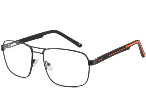 Aviator Orange Metal Glasses #BS2425-0125