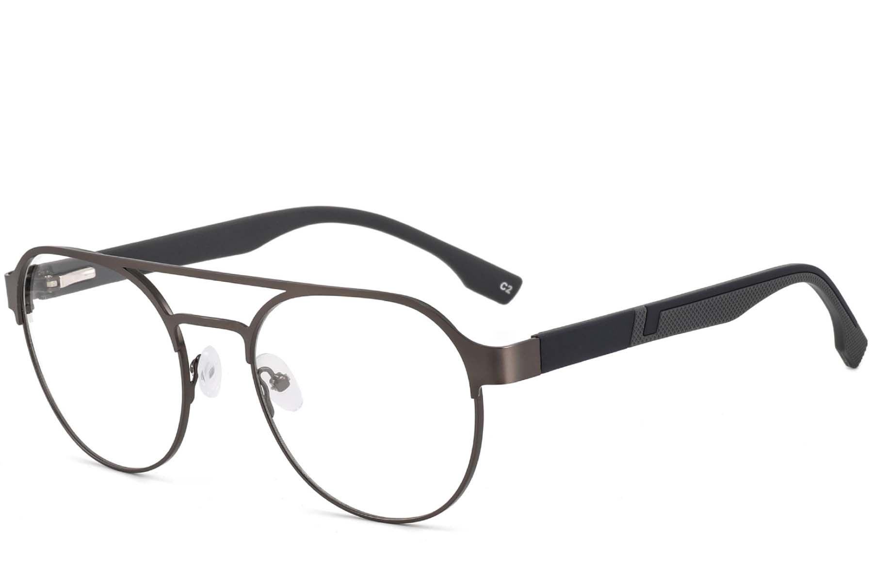 Gafas de metal gris aviador #BS2425-0128