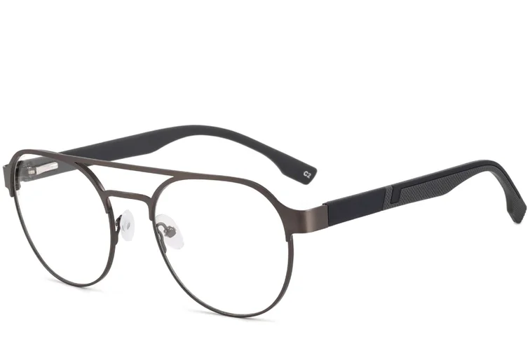 Aviator grijze metalen bril #BS2425-0128