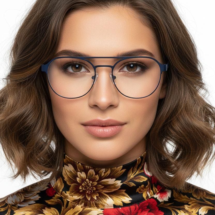 Occhiali da aviatore in metallo blu #BS2425-0131