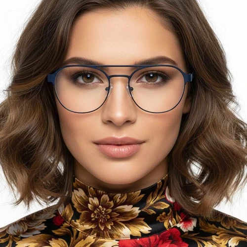 Lunettes aviateur en métal bleu #BS2425-0131