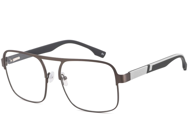 Rectangular White Metal Glasses #BS2425-0132