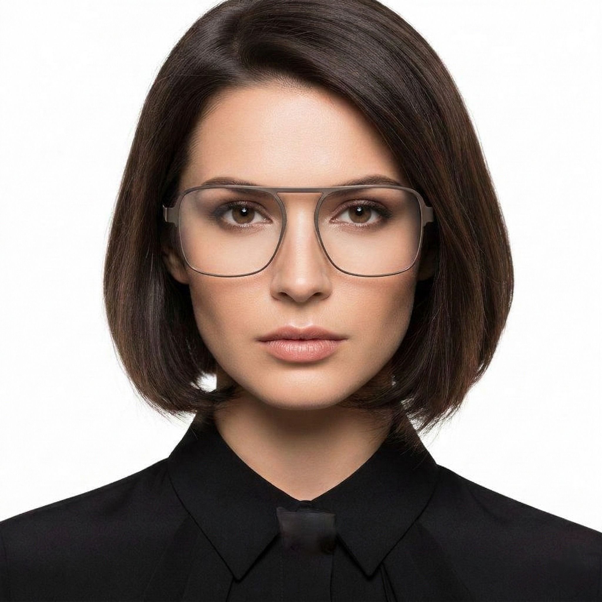 Aviator White Metal Glasses #BS2425-0132