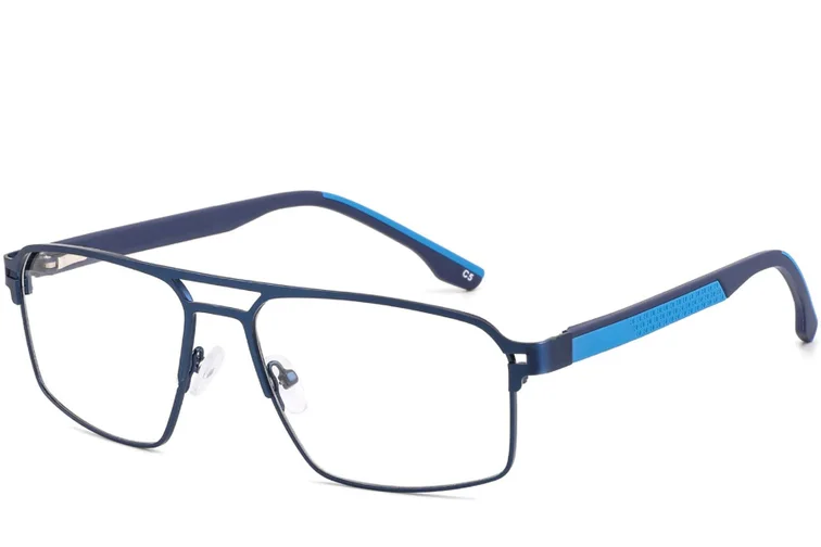 Aviatorblauwe metalen bril #BS2425-0141