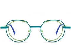 Geometric Green Metal Glasses #BS2425-0151