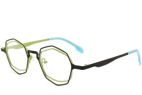 Lunettes géométriques en métal noir #BS2425-0173