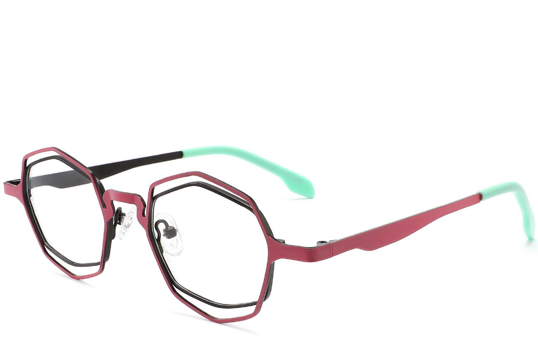 Geometric Brown Metal Glasses #BS2425-0174