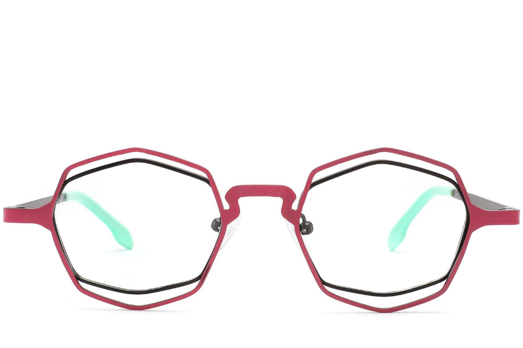 Geometric Brown Metal Glasses #BS2425-0174