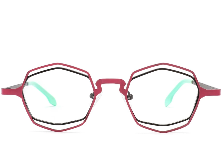 Geometric Brown Metal Glasses #BS2425-0174