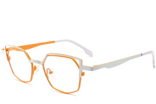 Irregular Orange Metal Glasses #BS2425-0175