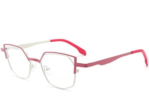 Lunettes irrégulières en métal rose #BS2425-0176