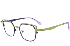 Irregular Green Metal Glasses #BS2425-0177