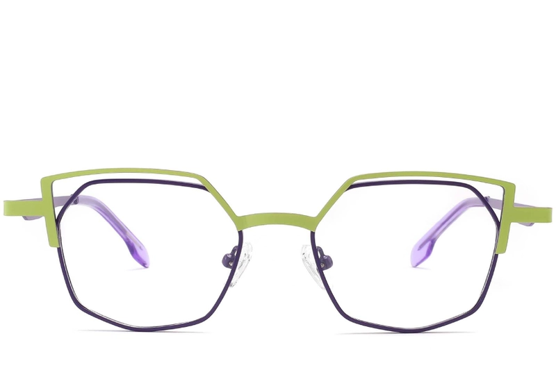 Irregular Green Metal Glasses #BS2425-0177