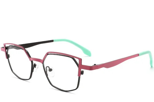 Lunettes en métal marron irrégulières #BS2425-0179