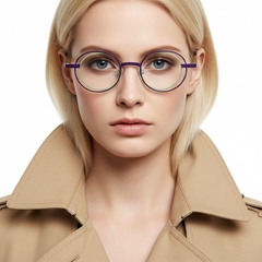 Oval Green Metal Glasses #BS2425-0182