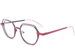 Geometric Pink Metal Glasses #BS2425-0192