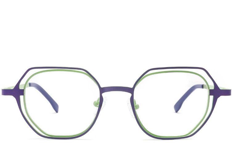 Gafas de metal gris irregulares #BS2425-0194