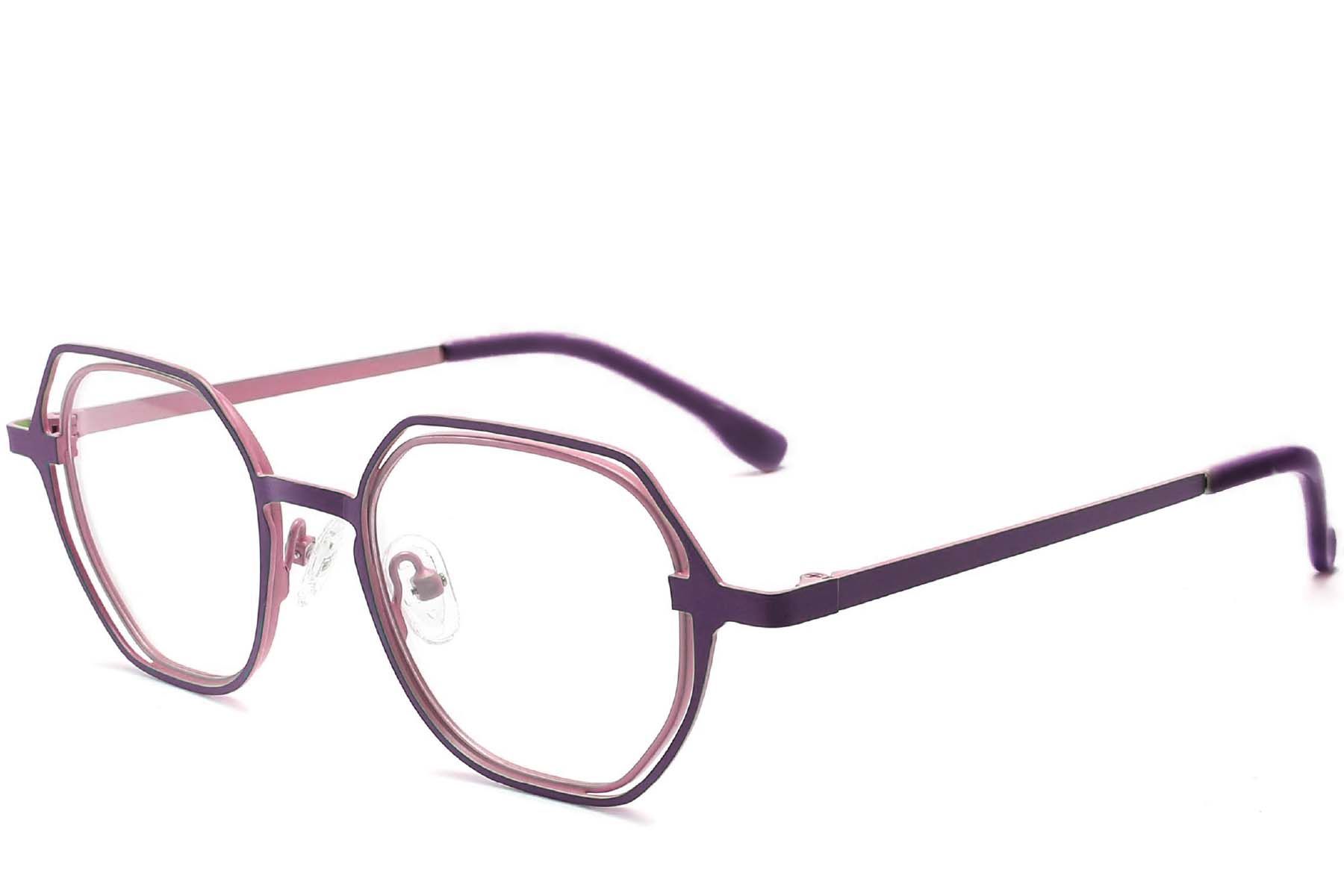 Geometric Purple Metal Glasses #BS2425-0197