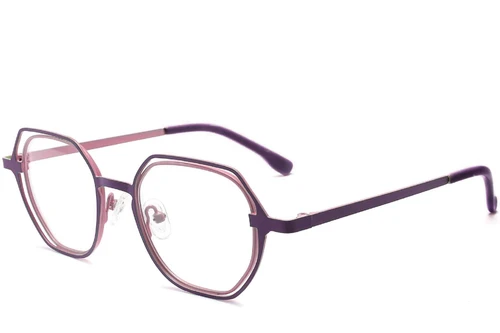 Geometric Purple Metal Glasses #BS2425-0197