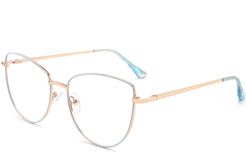 Butterfly Blue Metal Glasses #BS2425-0199