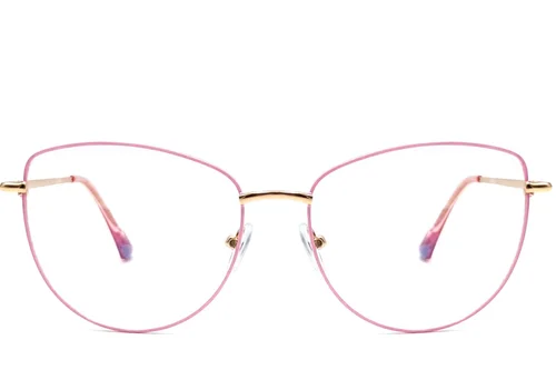 Lunettes papillon en métal rose #BS2425-0201