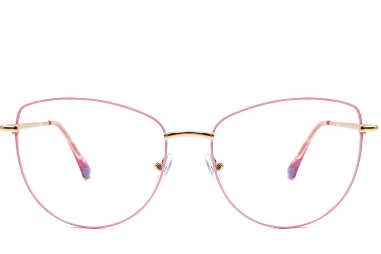 Schmetterlings-Pink-Metallbrille #BS2425-0201
