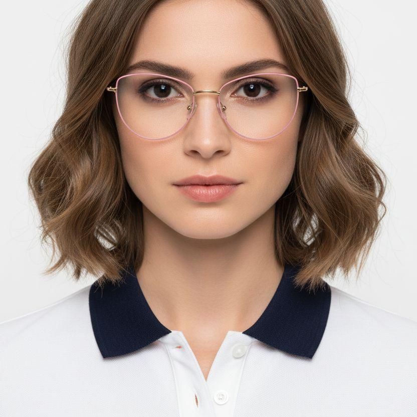 Butterfly Pink Metal Glasses #BS2425-0201