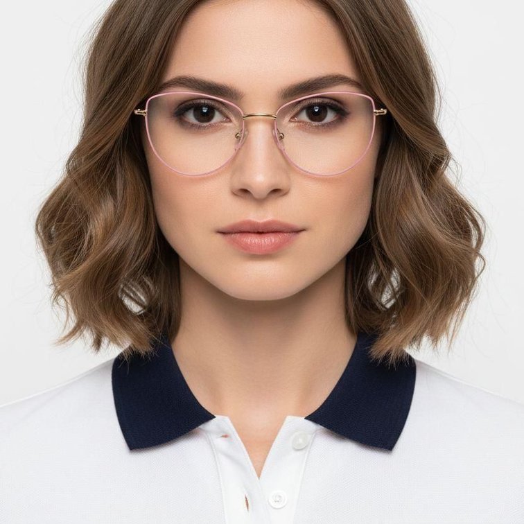 Gafas de metal rosa mariposa #BS2425-0201