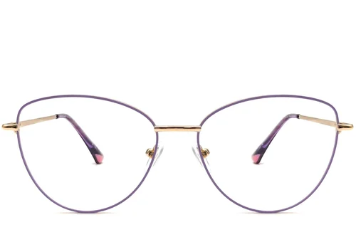 Lunettes papillon violettes en métal #BS2425-0205
