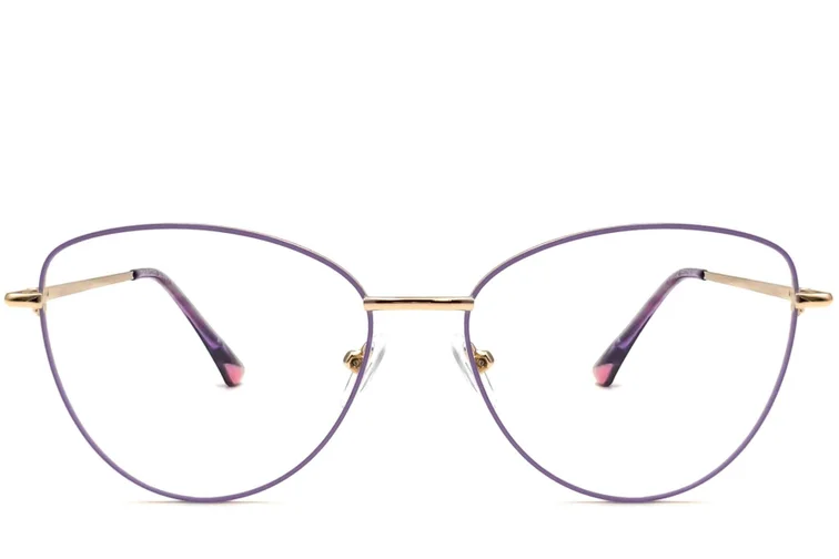 Gafas de metal morado con forma de mariposa #BS2425-0205