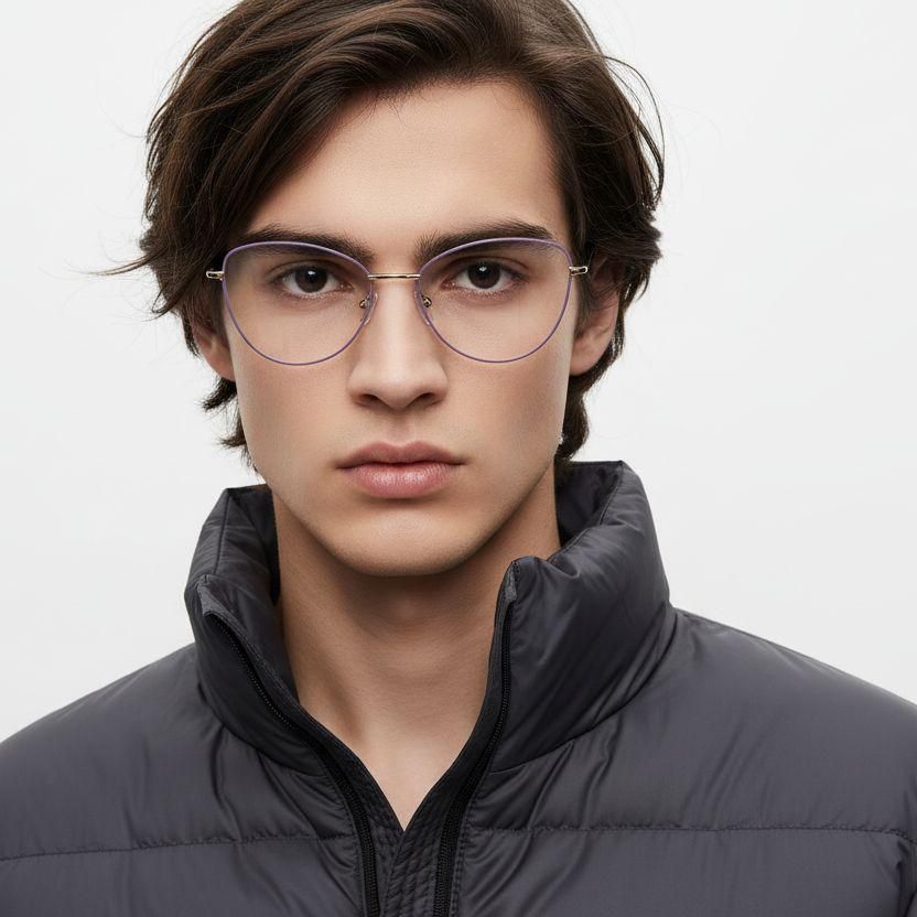 Butterfly Purple Metal Glasses #BS2425-0205