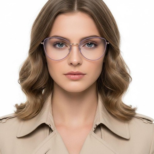 Gafas de metal morado con forma de mariposa #BS2425-0205