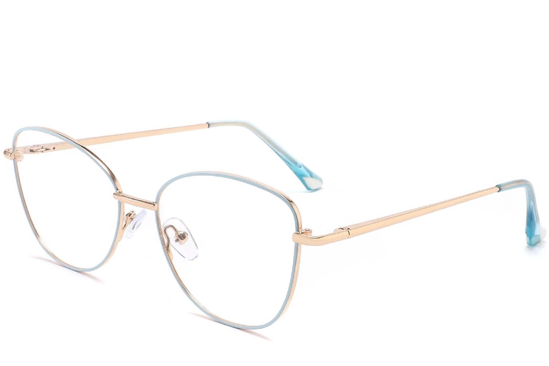 Butterfly Blue Metal Glasses #BS2425-0208