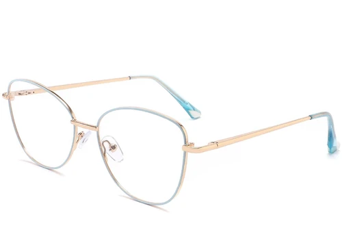 Lunettes papillon en métal bleu #BS2425-0208